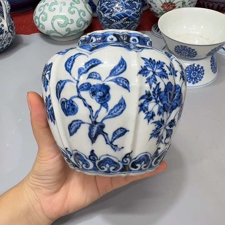 吉***兔瓶陶瓷艺术纯手工青花罐