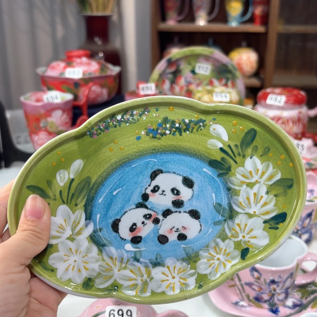 景德镇手绘高温釉下彩陶瓷茶具