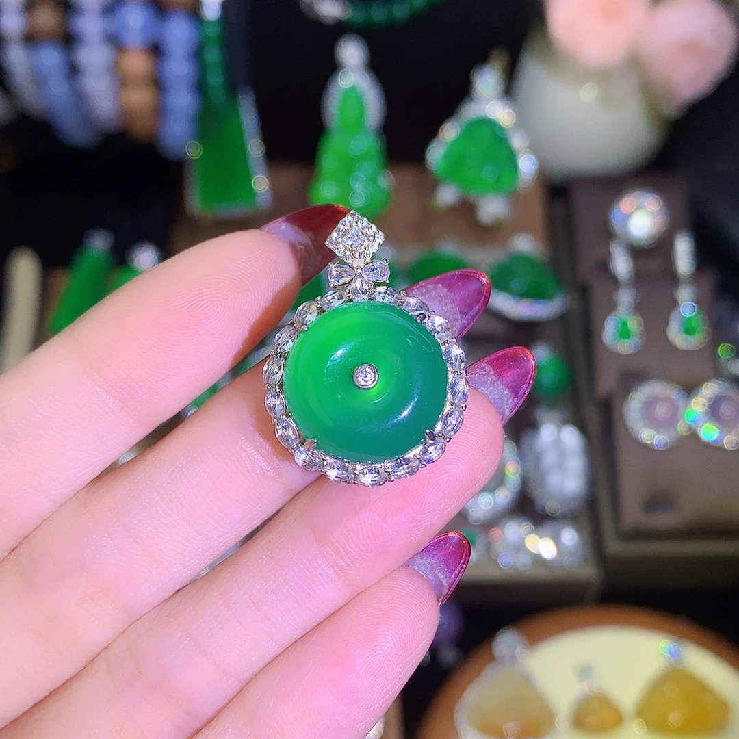 银S925镶嵌颈饰玛瑙/玉髓