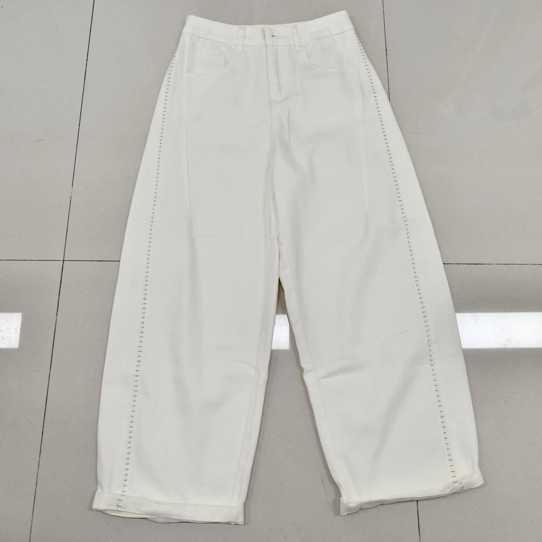 【张小张cc】通勤百搭休闲款明线牛仔裤5725