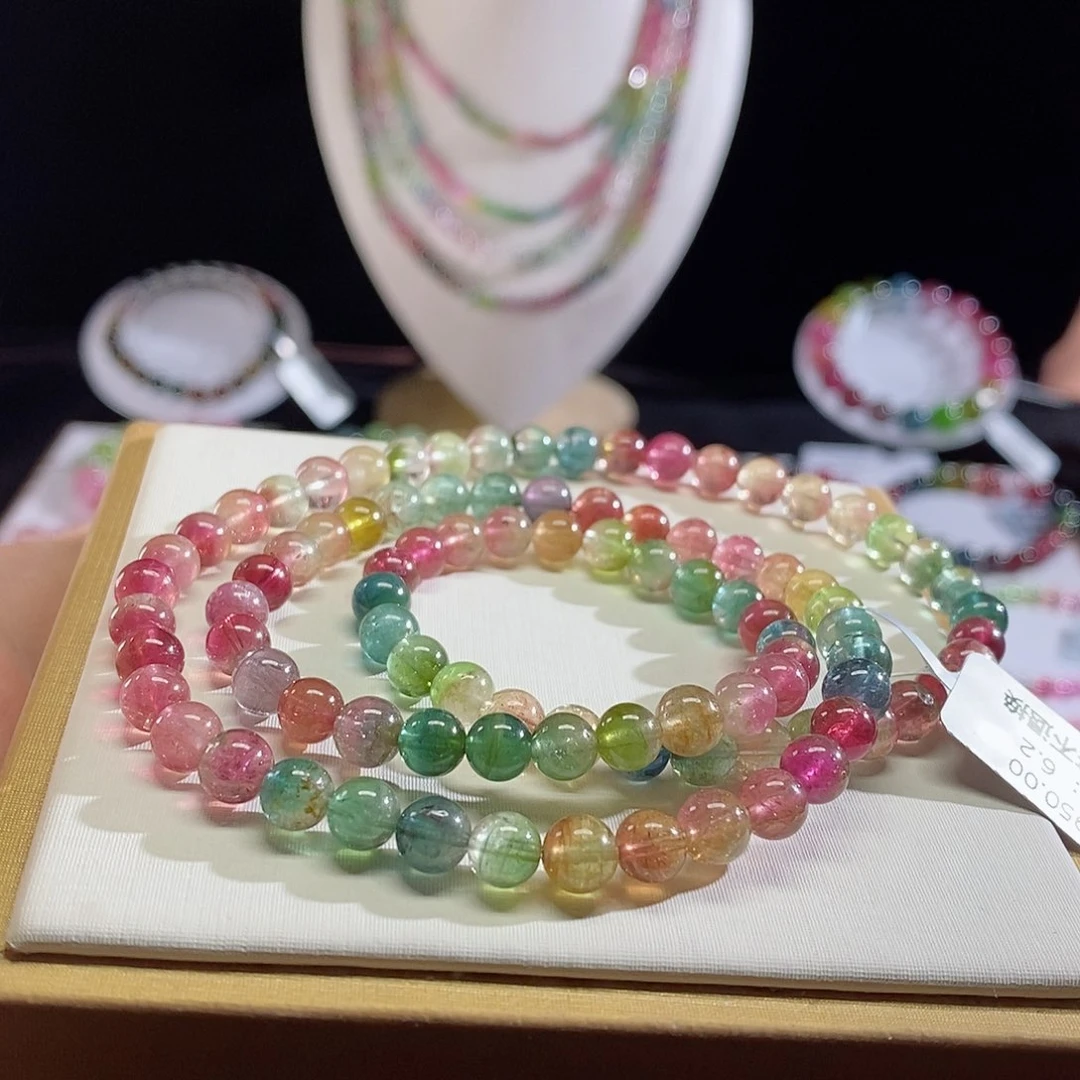 碧玺手链未镶嵌三圈