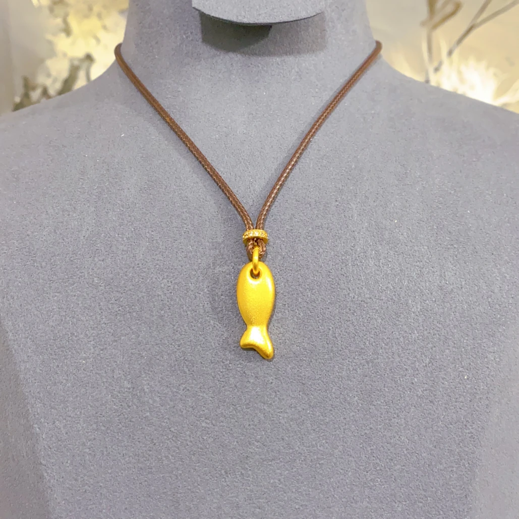 铜合金吊坠 编绳小黄鱼吊坠