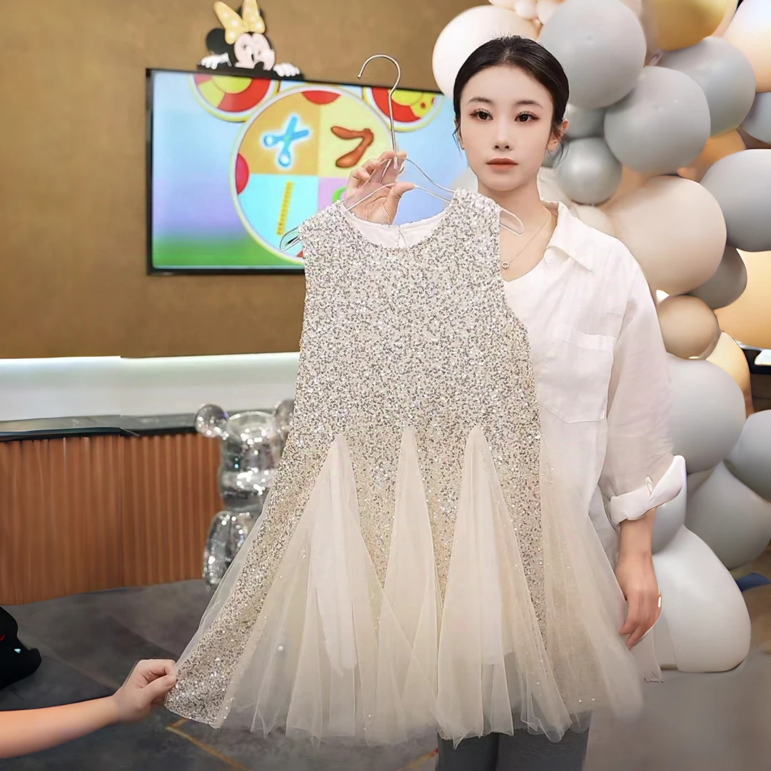 迪士尼蓬蓬裙夏季中国风碎花连衣裙裙子少女宽松印花日常睡衣037