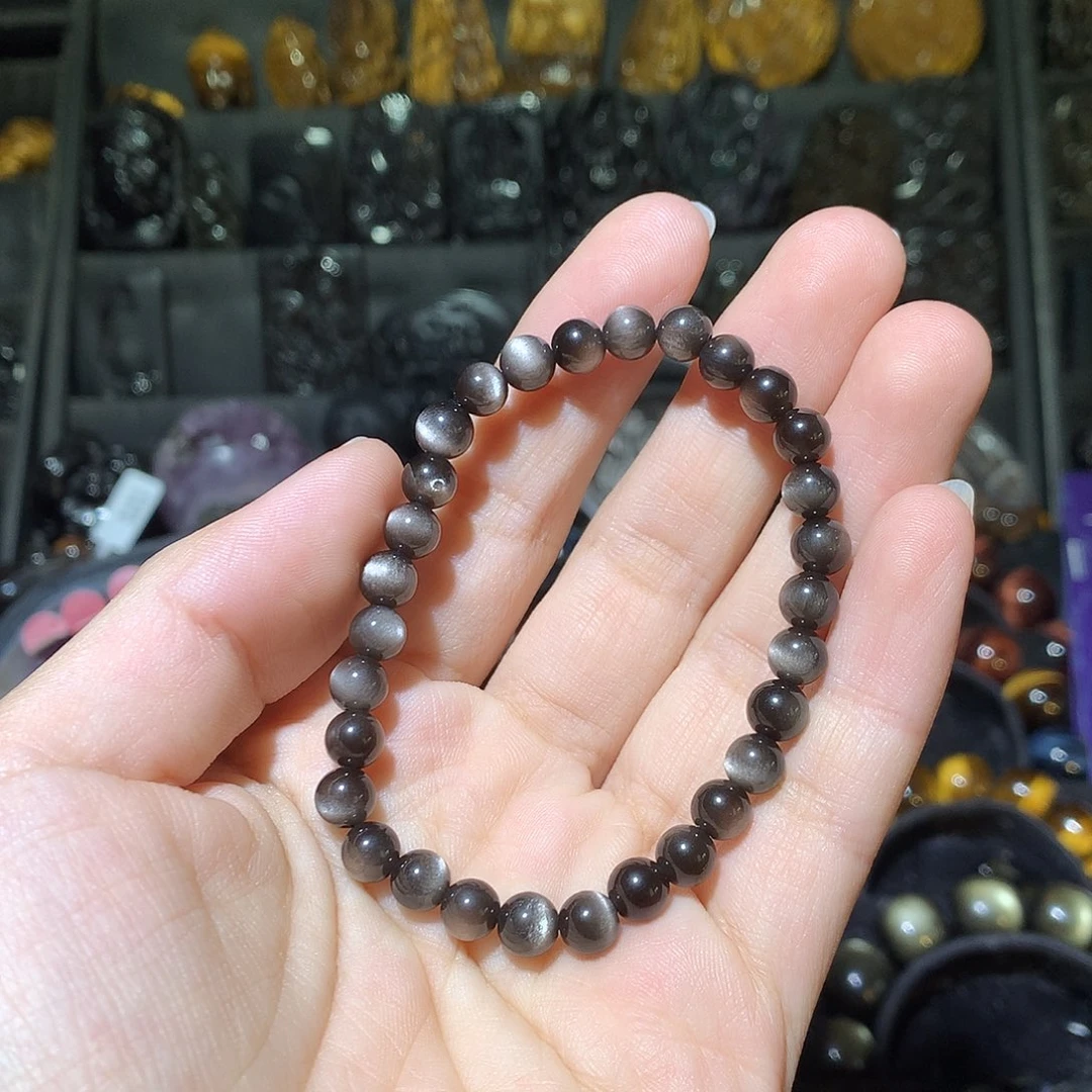 黑曜岩手链未镶嵌J*呀