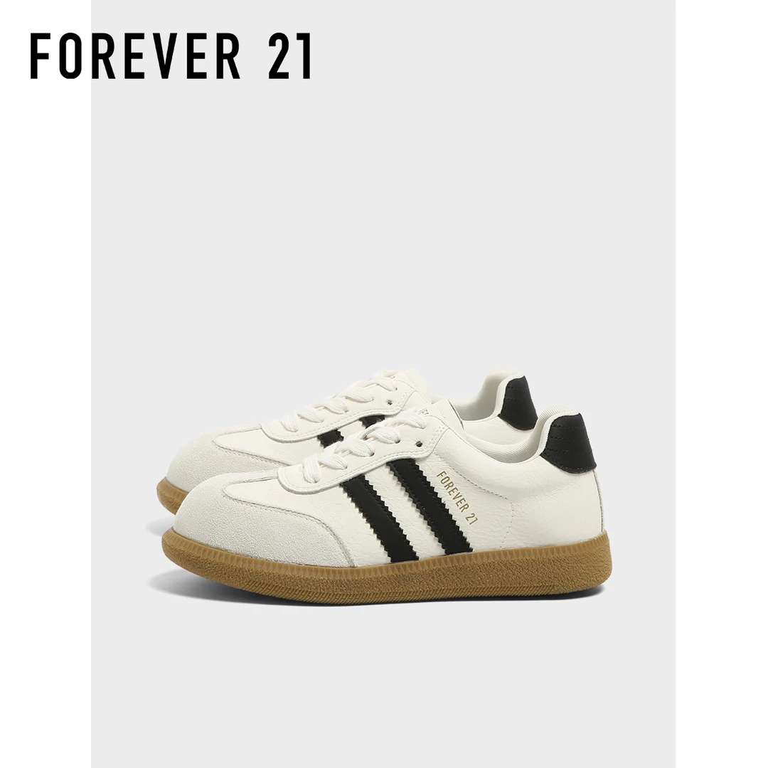 F21复古德训鞋女2025新款夏季软厚底增高潮轻便百搭休闲运动板鞋