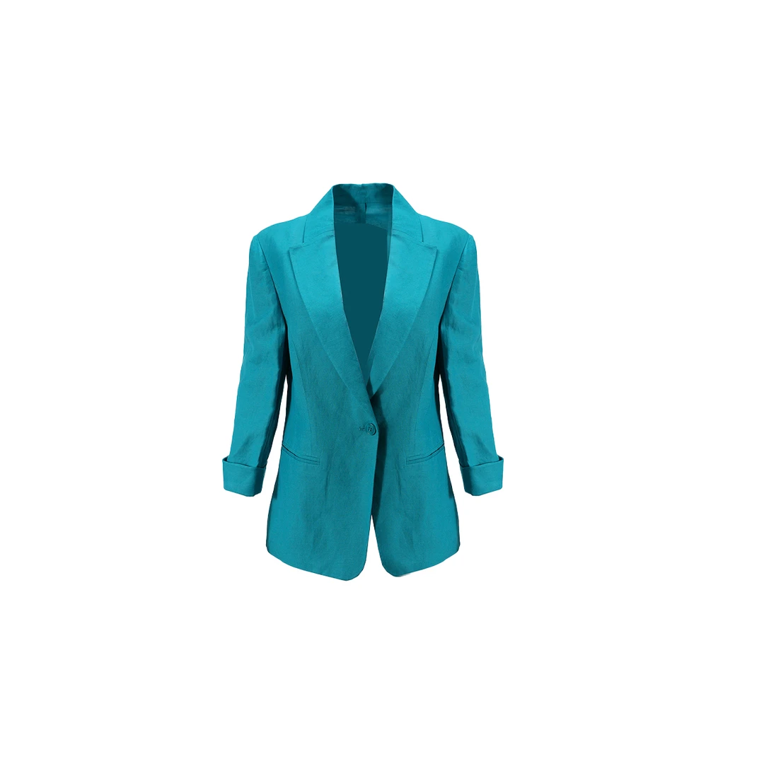 【亚麻空调西服】2025新款高档女士西装半短袖K13J10260