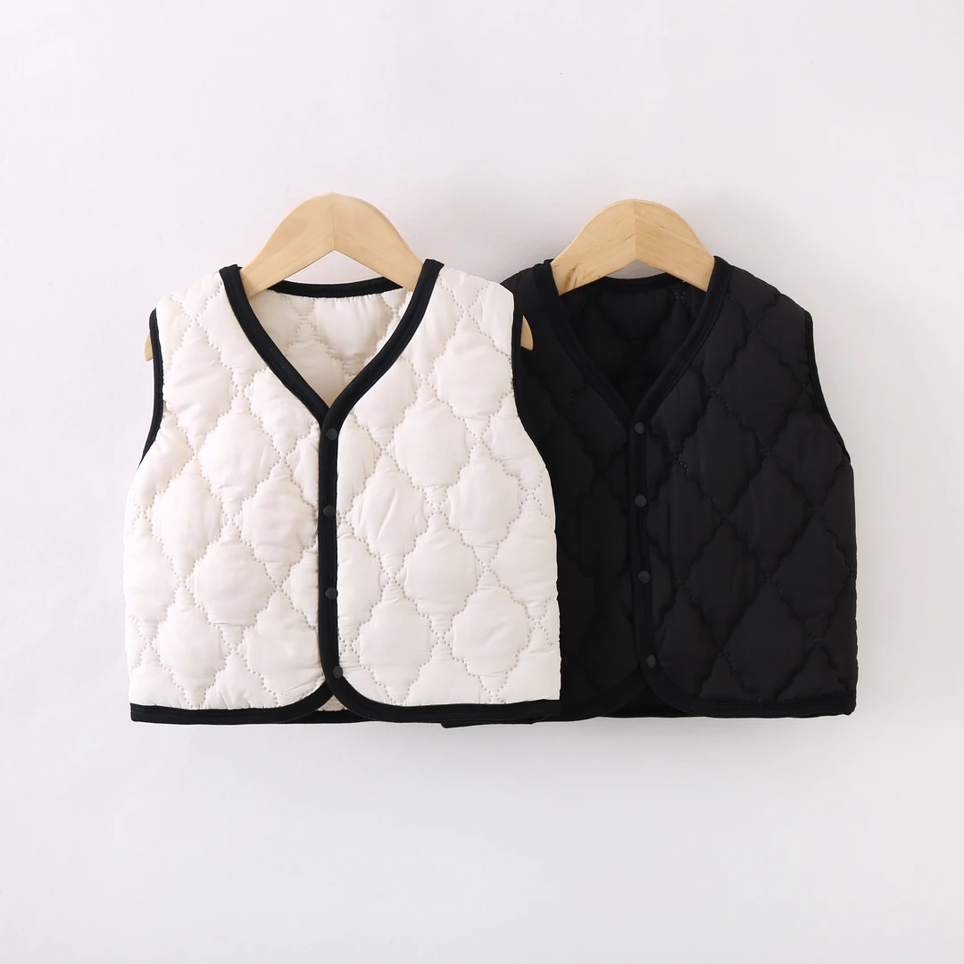 常规极简风春秋厚款轻奢风马甲女童坎肩秋冬冬季