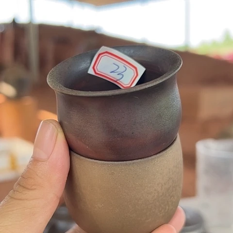 梨***雪戬谷龙窑柴烧茶杯23