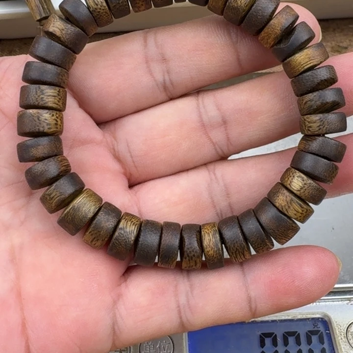 智***来沉香手串乌身手串10克加