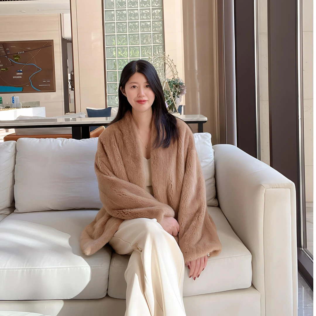 【长期主义】2025新款经典V领 进口水貂皮草外套 慵懒时尚宽松貂皮