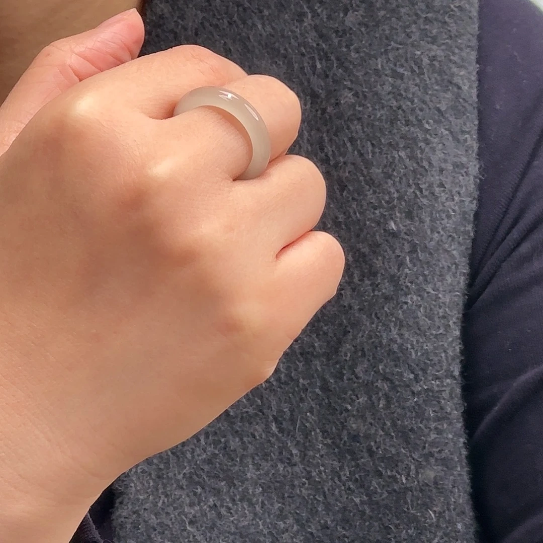 和田玉未镶嵌戒指14-16