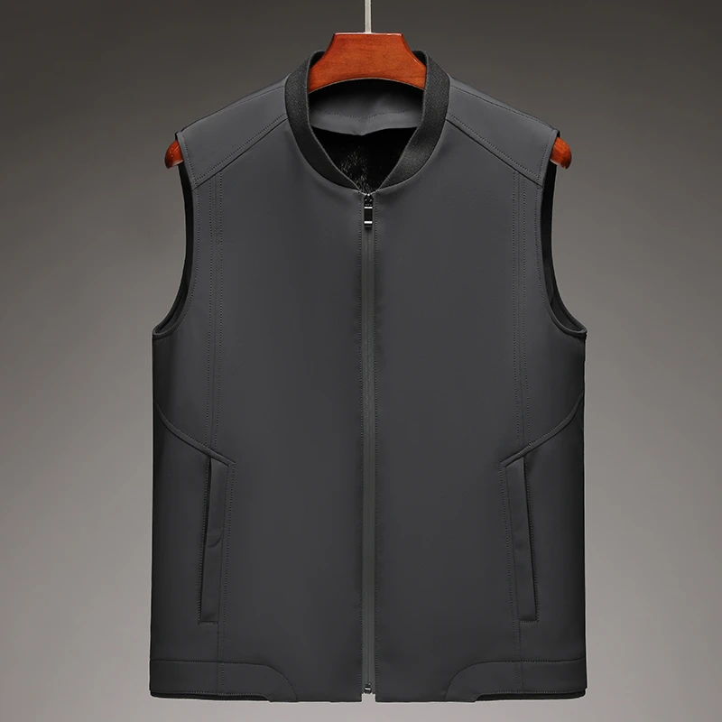 男士貂皮马夹水貂整貂马甲坎肩皮草貂内胆背心皮毛一体冬季加厚