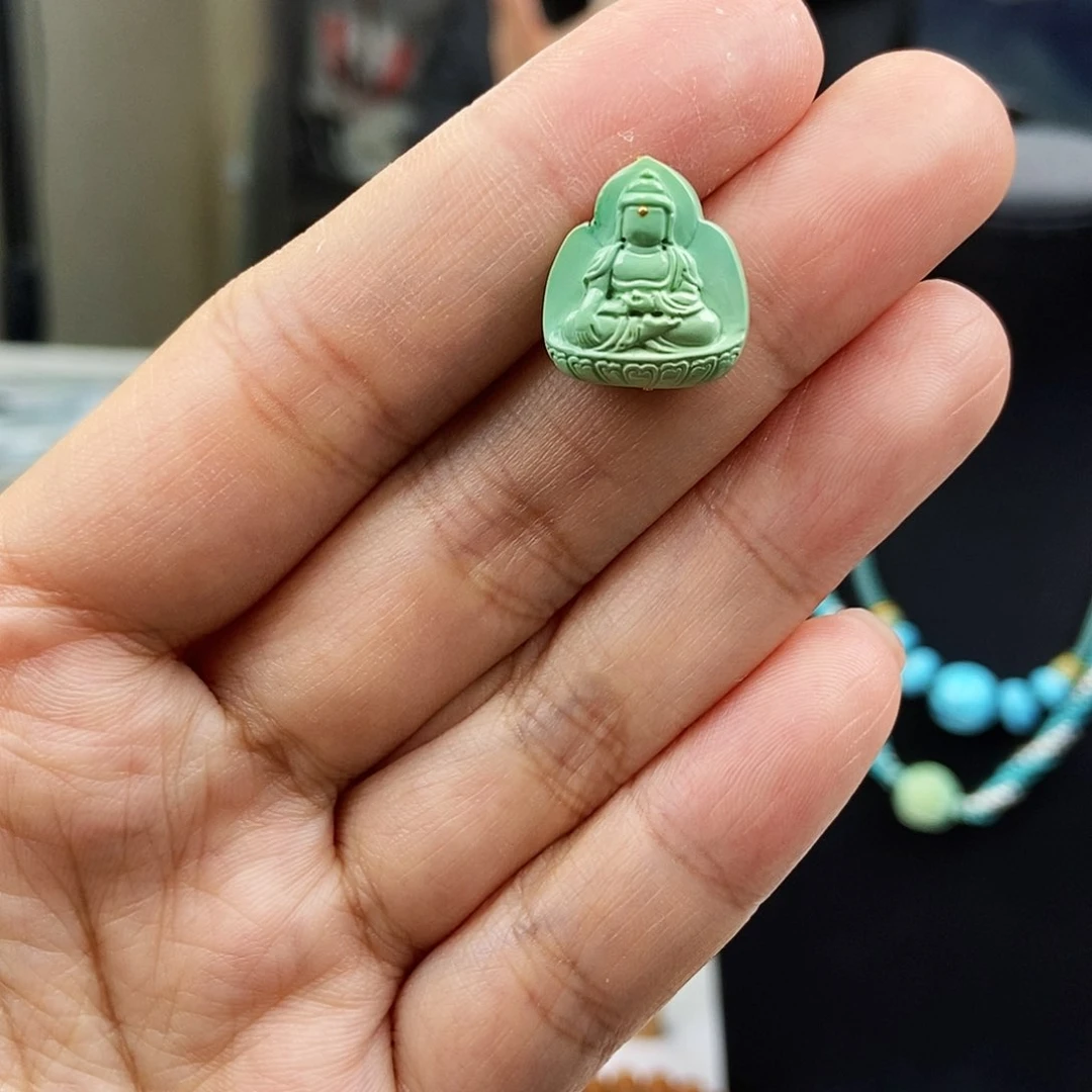 18K金镶嵌绿松石珠宝奇石