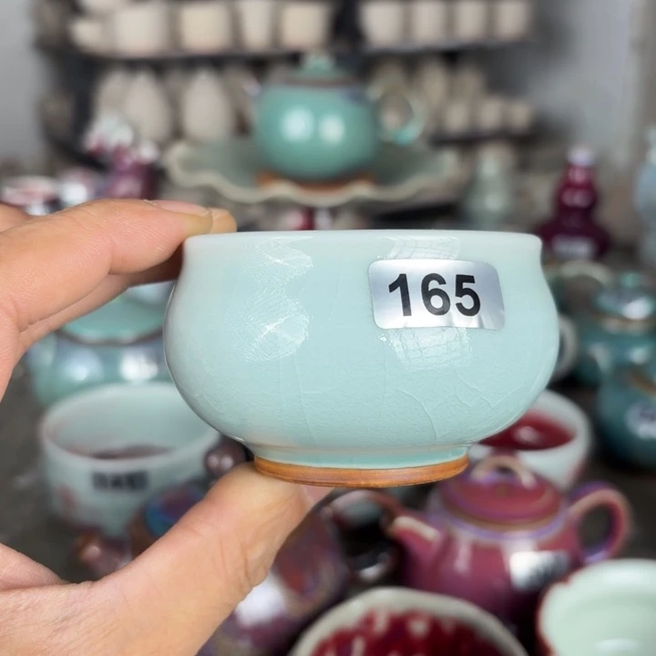 165纯手工拉坯钧瓷主人杯