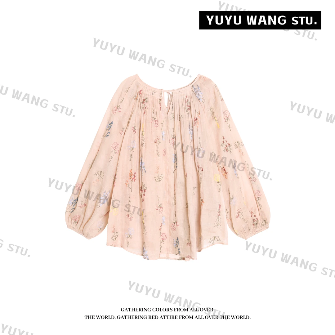 YUYU WANG【花笺】 粉色上衣 RBC2FQ097