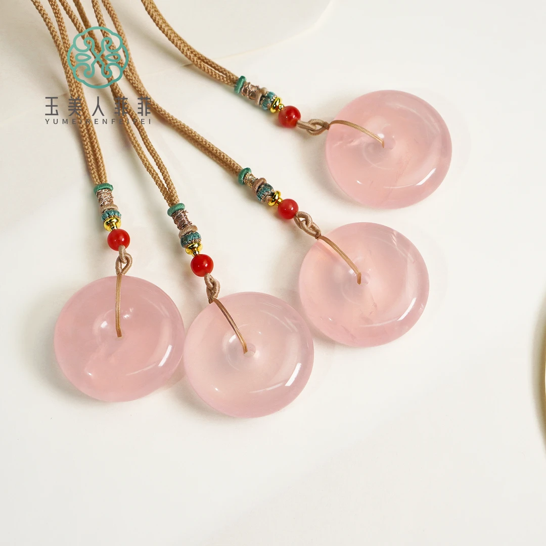 菲菲珠宝好*水晶平安扣吊坠约35mm-多样性发一