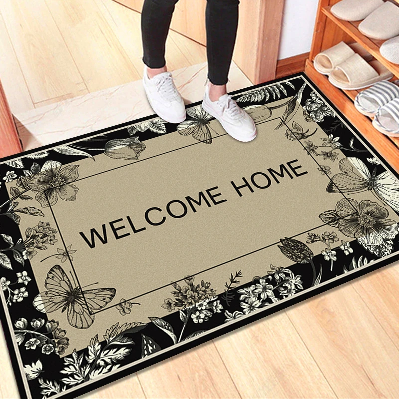 小香风70*100cm入户门垫轻奢简约防滑吸水可裁剪地毯浴室垫厨房垫