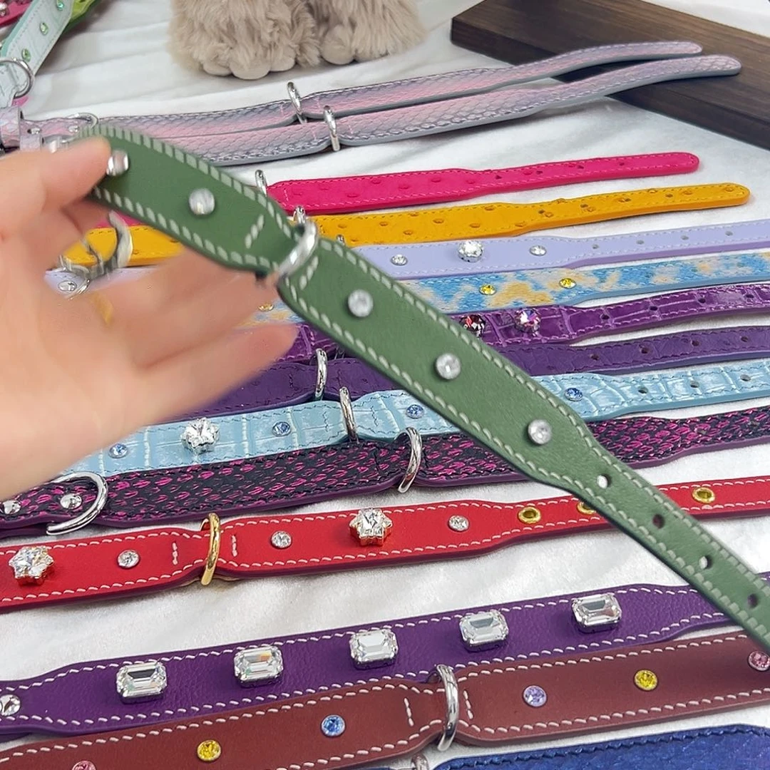 纯手工草地绿M码单项圈