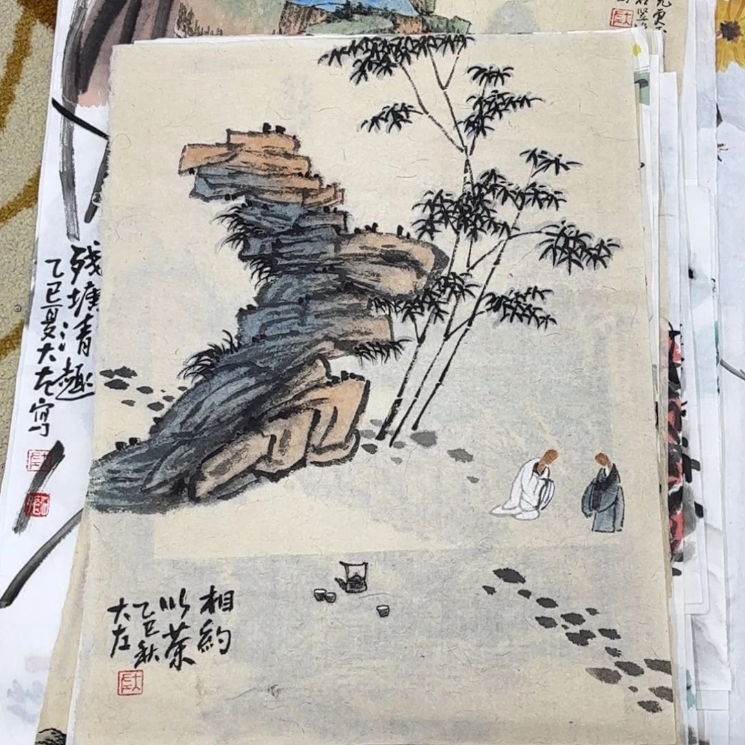 国画大左老师作品刘