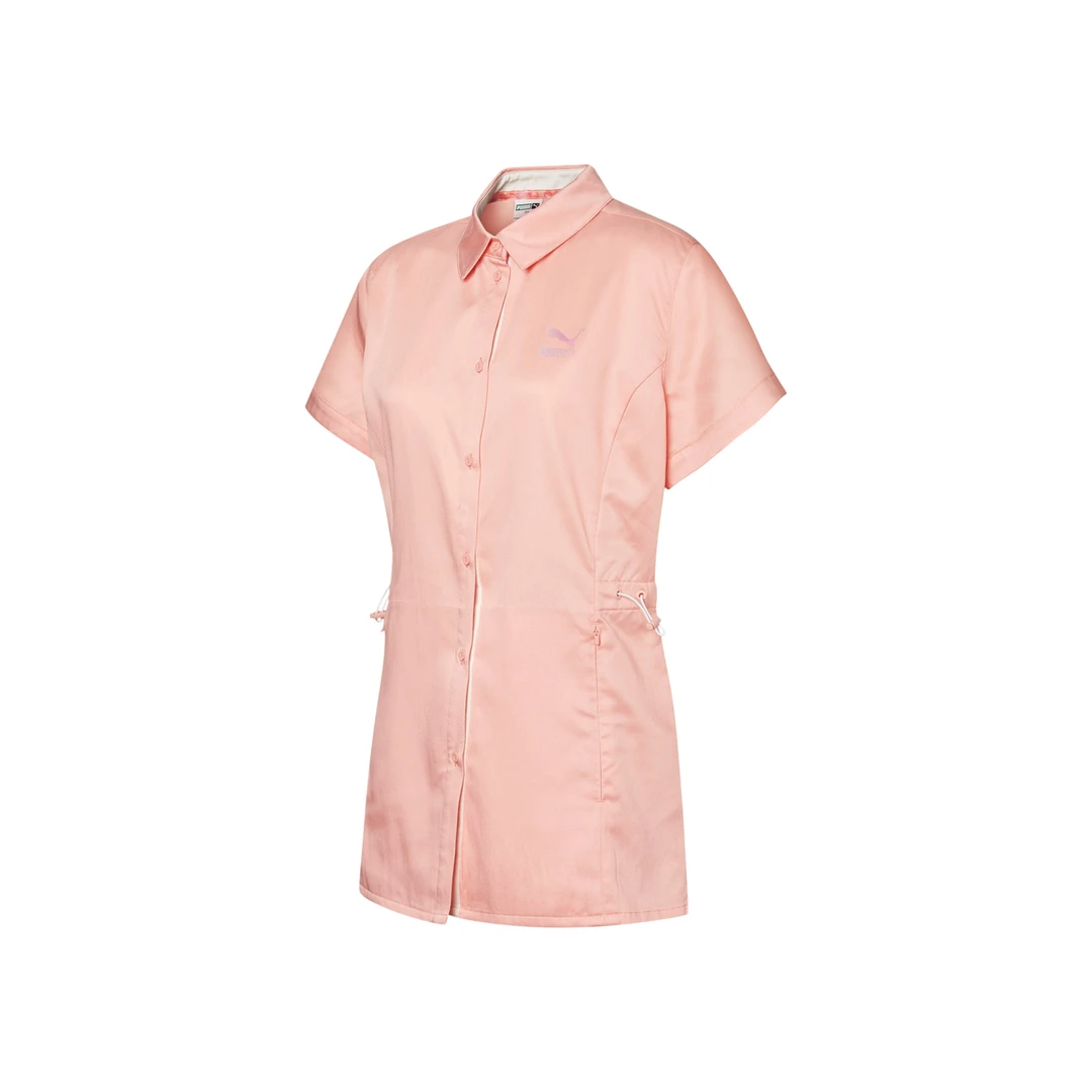 PUMA/彪马【商场同款新品】533730-26女士时尚收腰长款翻领修身衬衫