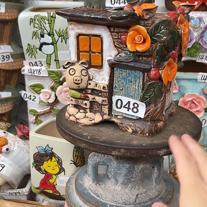 紫砂花盆粗陶材质多肉花盆