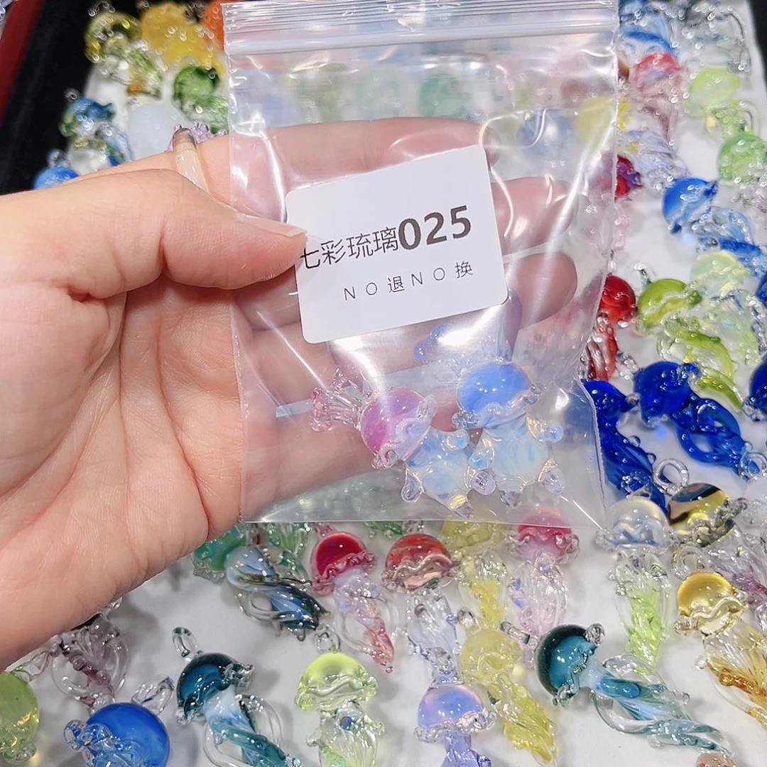 玻璃吊坠(不含链)25兔子两只