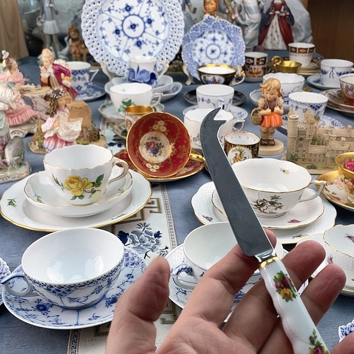 中古欧瓷瓷器小房子