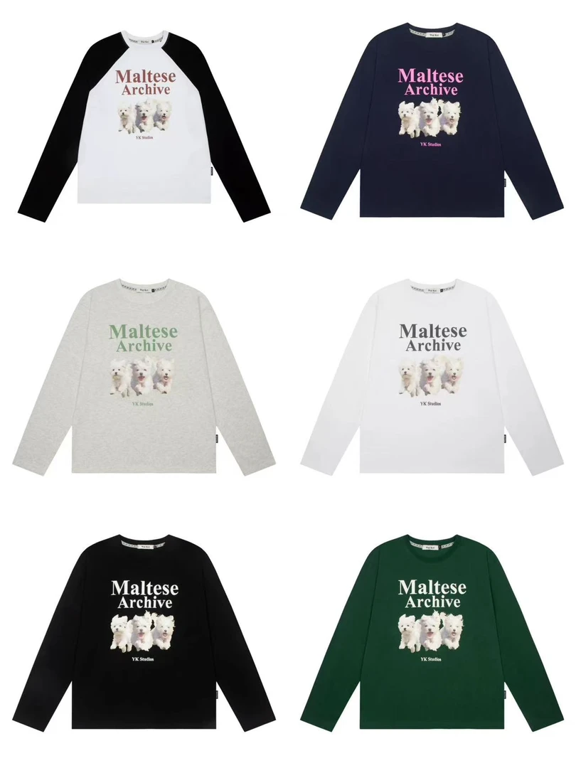 六色 “马尔济斯狗狗” 长袖卫衣