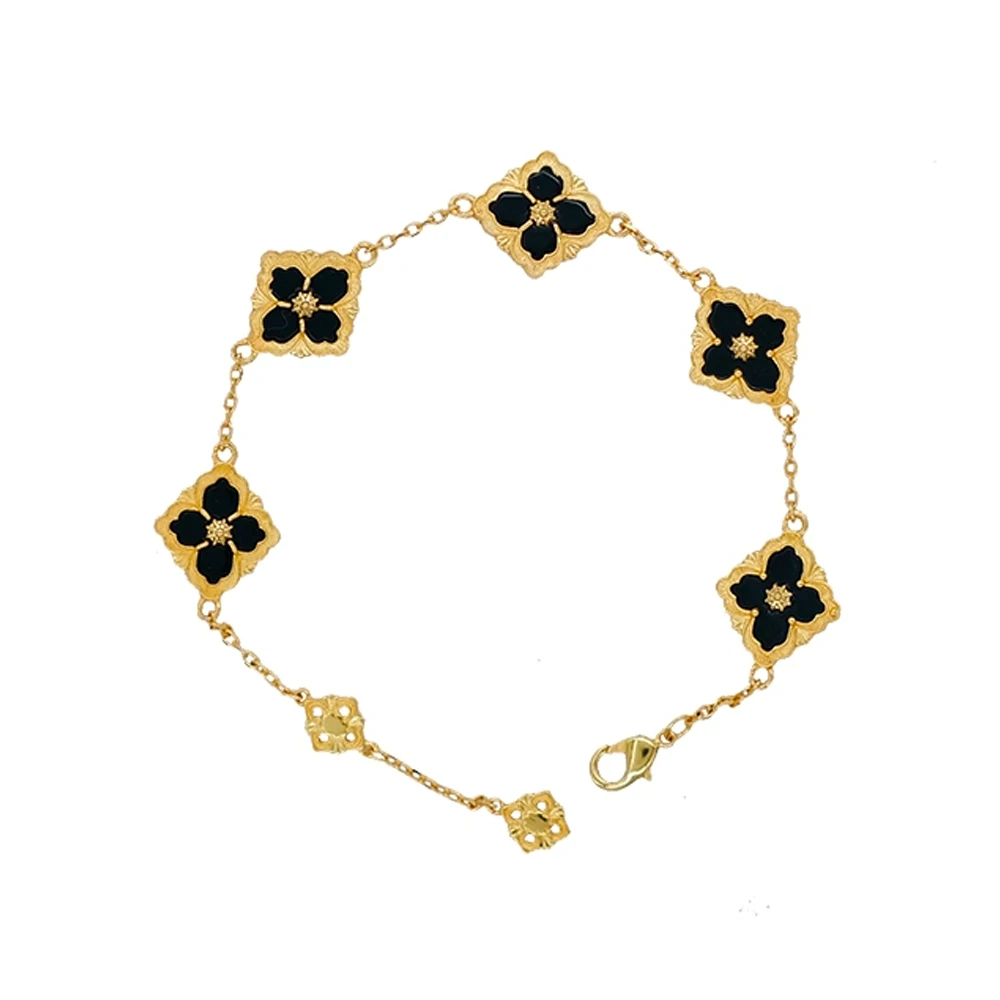 Eloli复古风黑贝时尚女士手链手链-30104