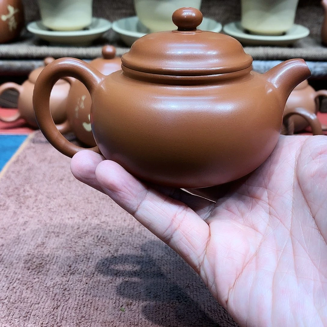 泥塑雷*盆放漏仿古壶180毫升内壁有气泡