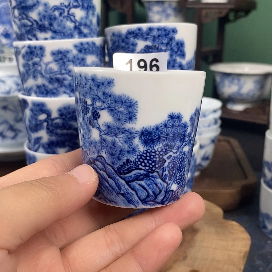 摆件景德镇手绘青花茶器196