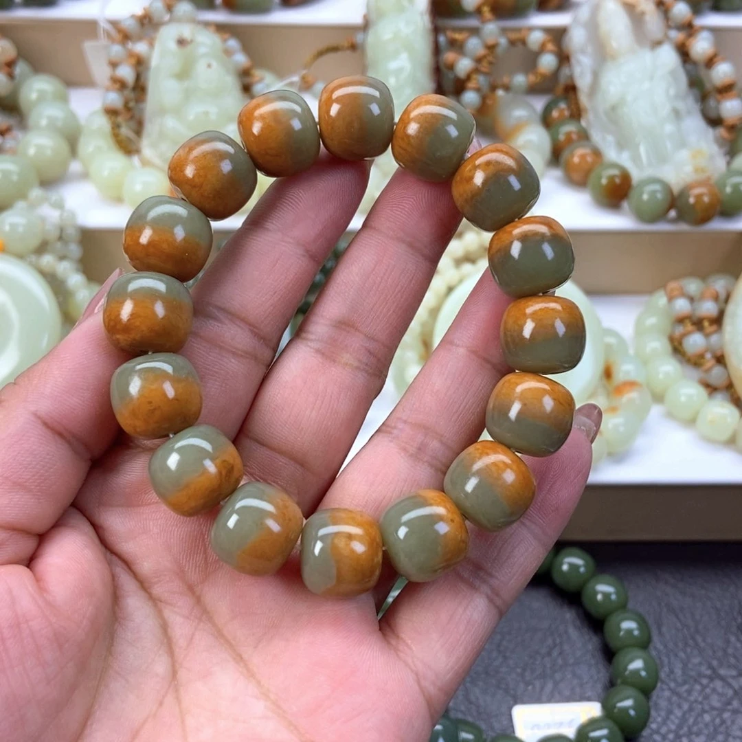 透闪石质玉手串未镶嵌平*