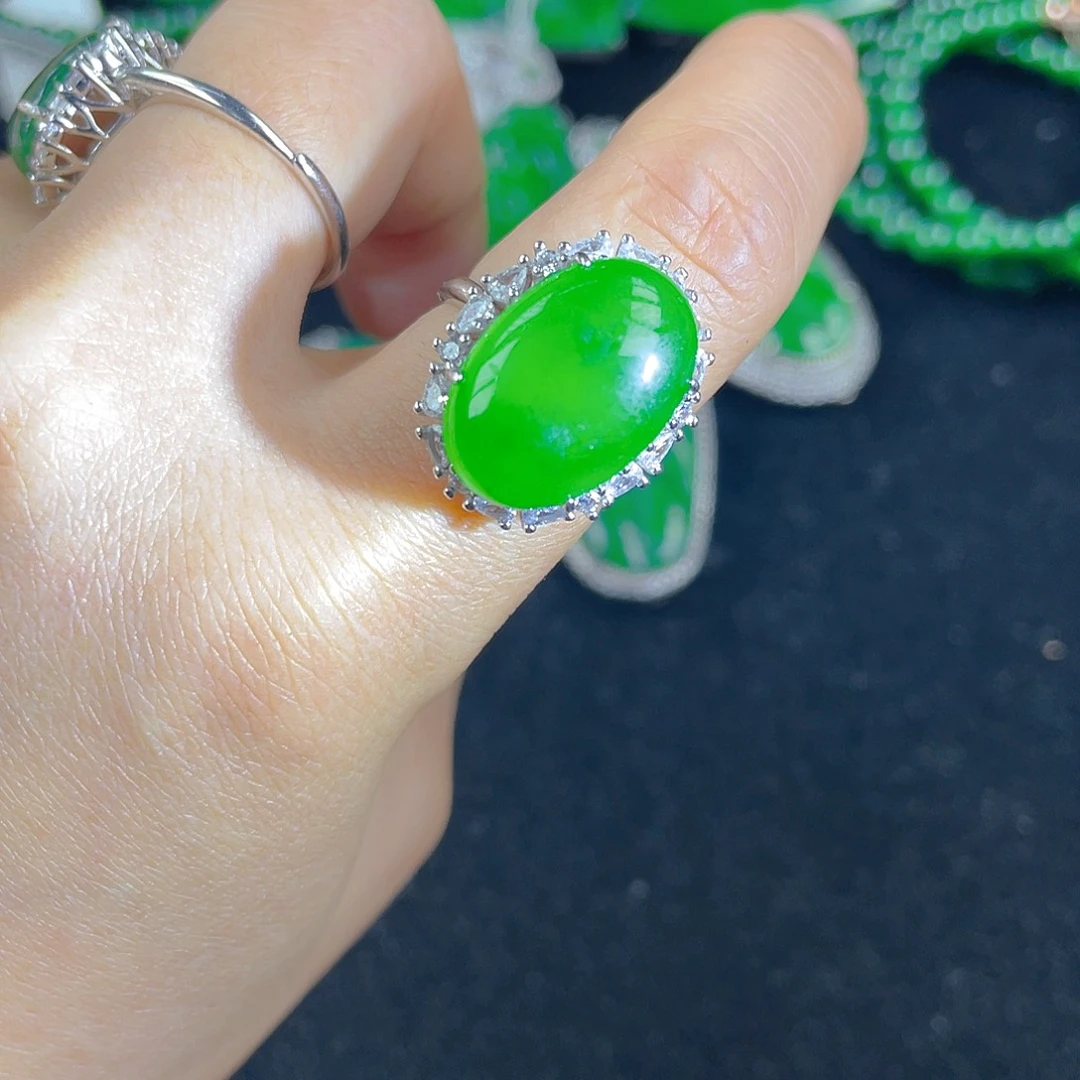 翡翠吊坠(不含链)银S925镶嵌