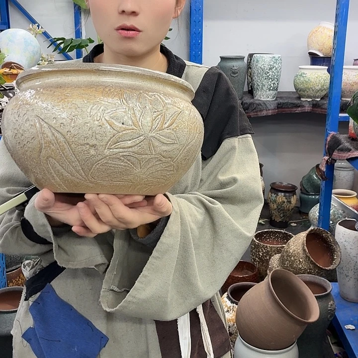 24×16 -粗陶花盆有孔-买买买