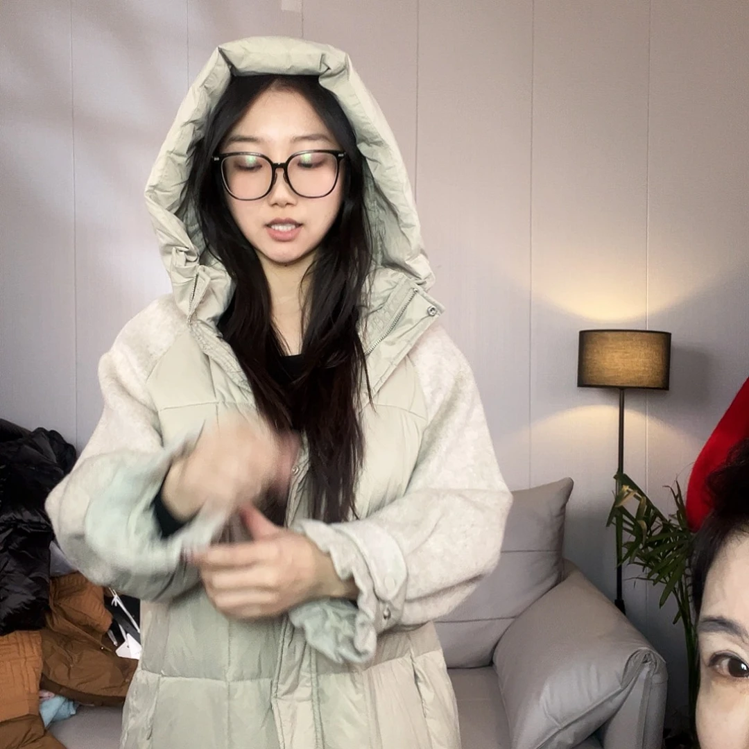 羽羽服拼接羊毛去拍