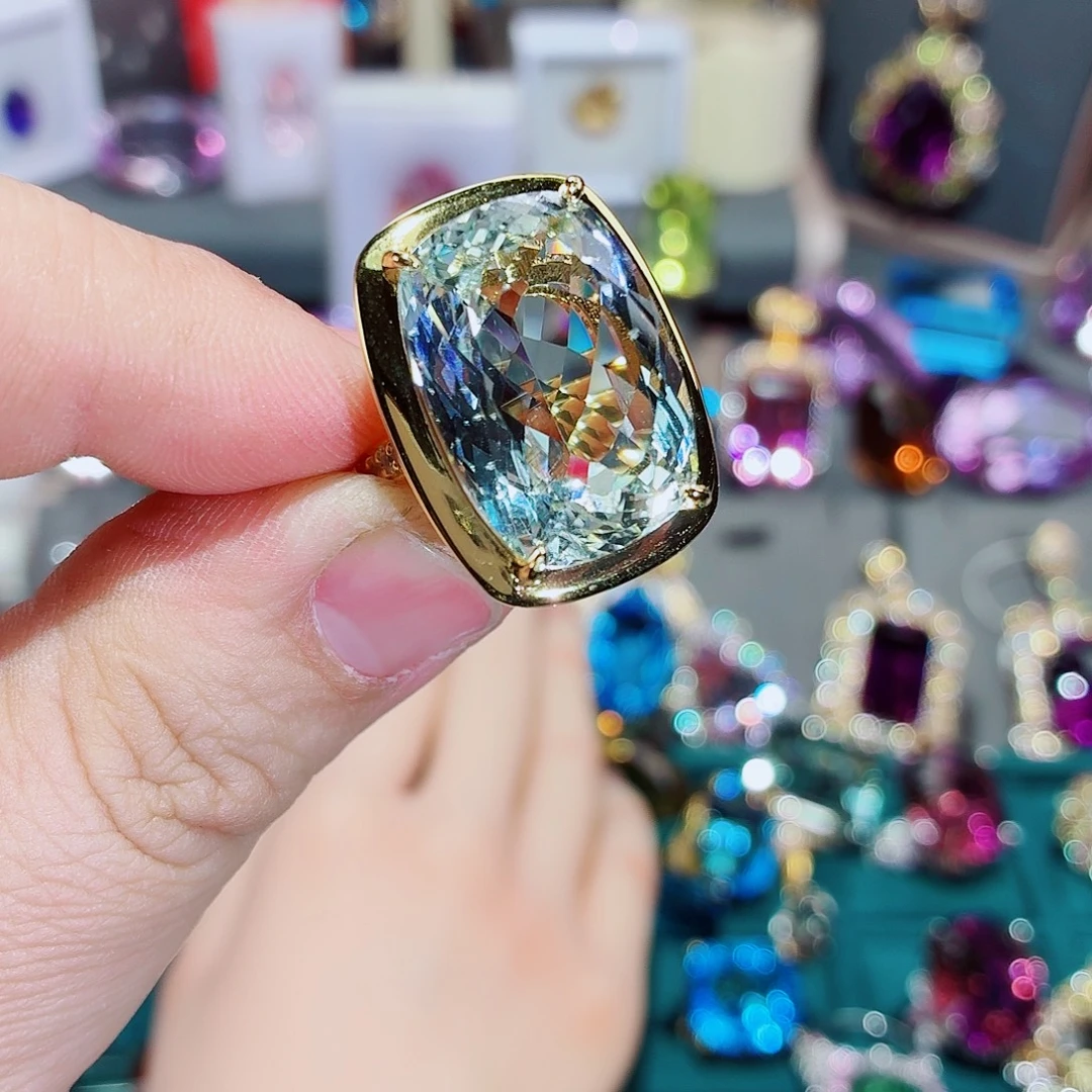 壹***森戒指托帕石银S925镶嵌