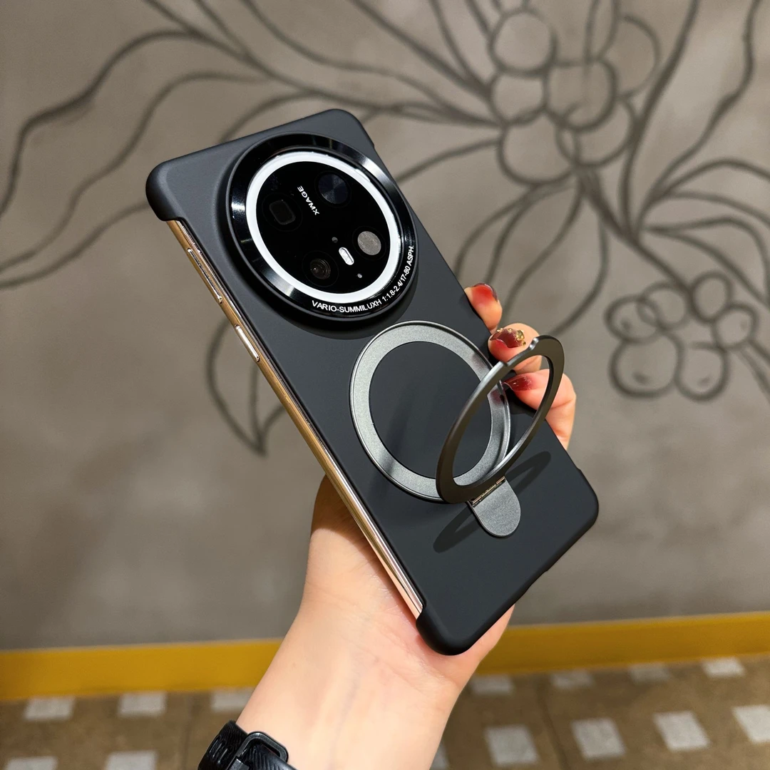 无边框轻薄硬适用华为mate70pro+机壳磁吸支架mate60pro大孔