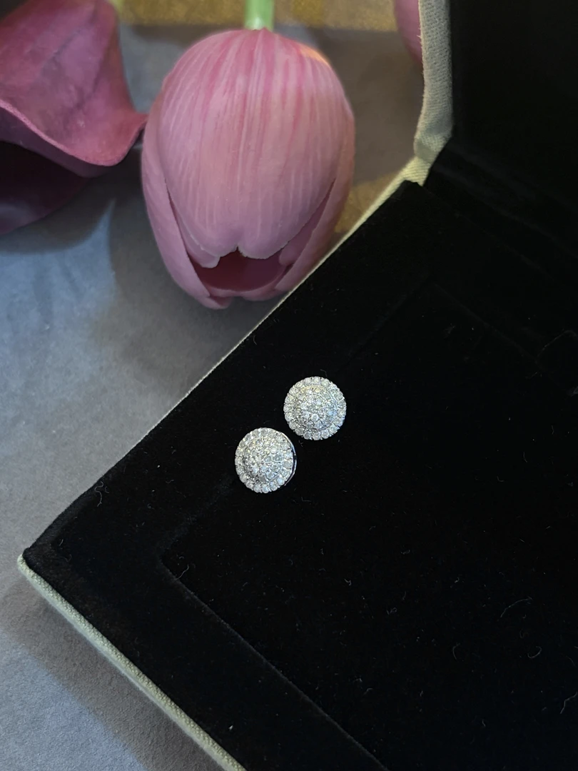 【玥霓高定珠宝】00126 18k  鸽子蛋耳钉 ZSES