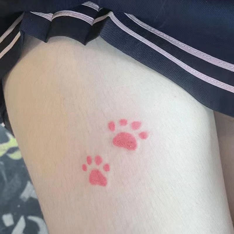 【小新】多巴胺猫爪肉垫纹身贴卡通图案持久防水彩色纹身贴贴纸