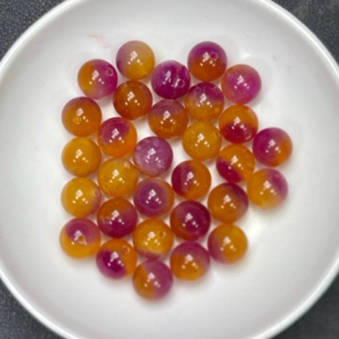 天然珠宝玉石 盐源紫飘花散珠Y2062   10mm 25颗（赠弹力线）