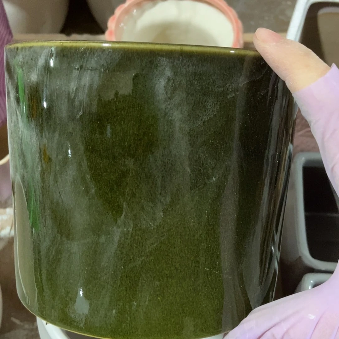 红陶高温陶瓷花盆