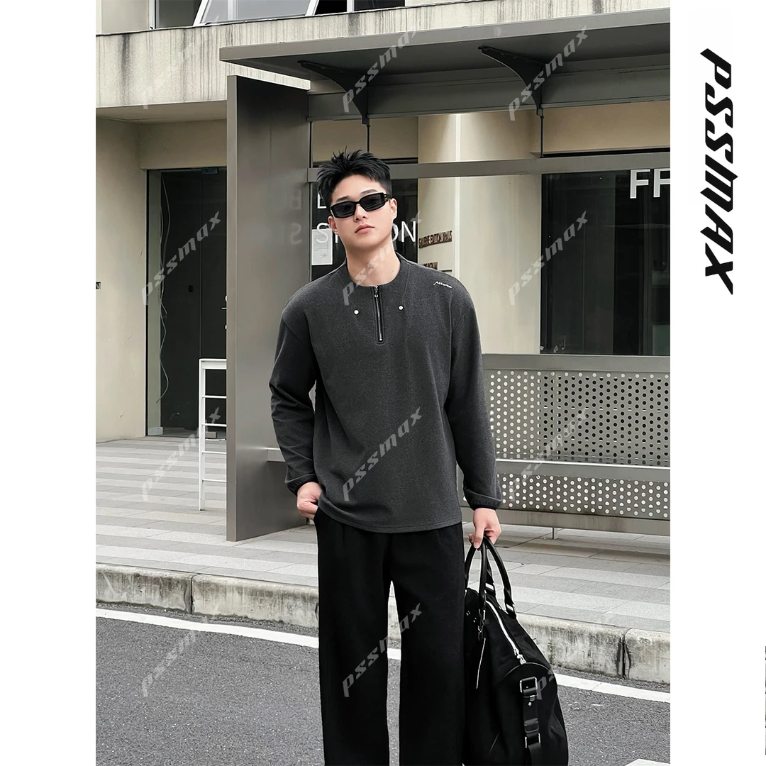 【现货】PSSMAX 胖俗俗【铆钉轻雅机能】2025秋冬新款拉链领保暖卫衣