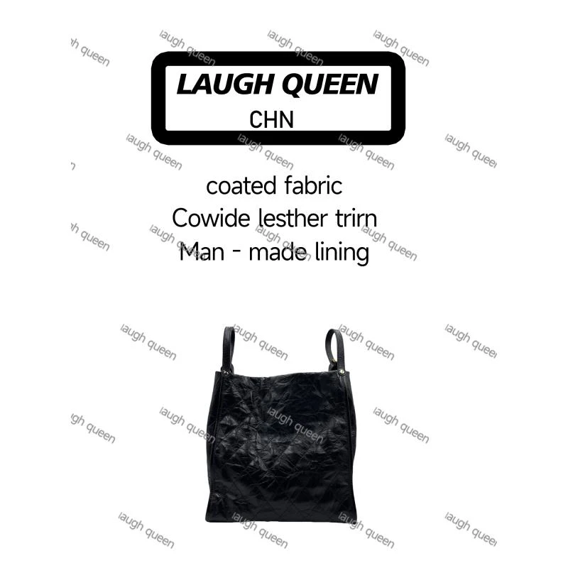 Laugh Queen手工打造真皮女士新款包 10809 黑色 阳垃圾袋 28cm