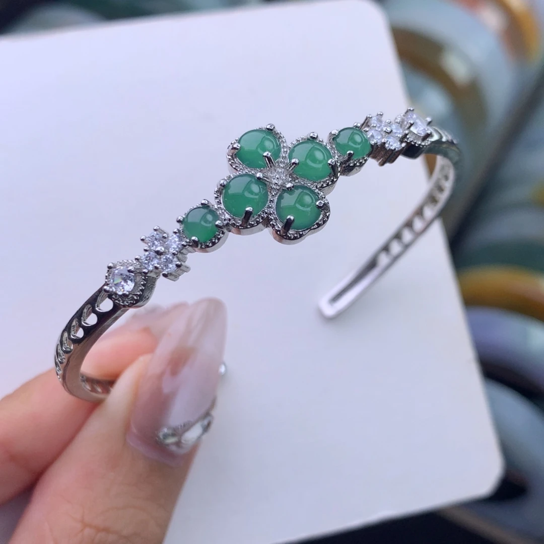 翡翠未镶嵌挂件手镯开口