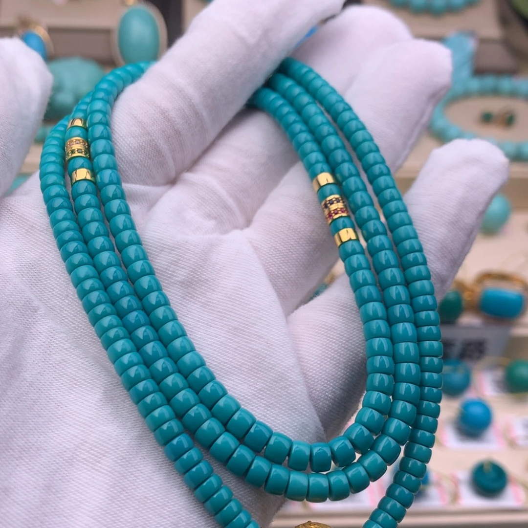 绿松石18K金镶嵌珠宝奇石