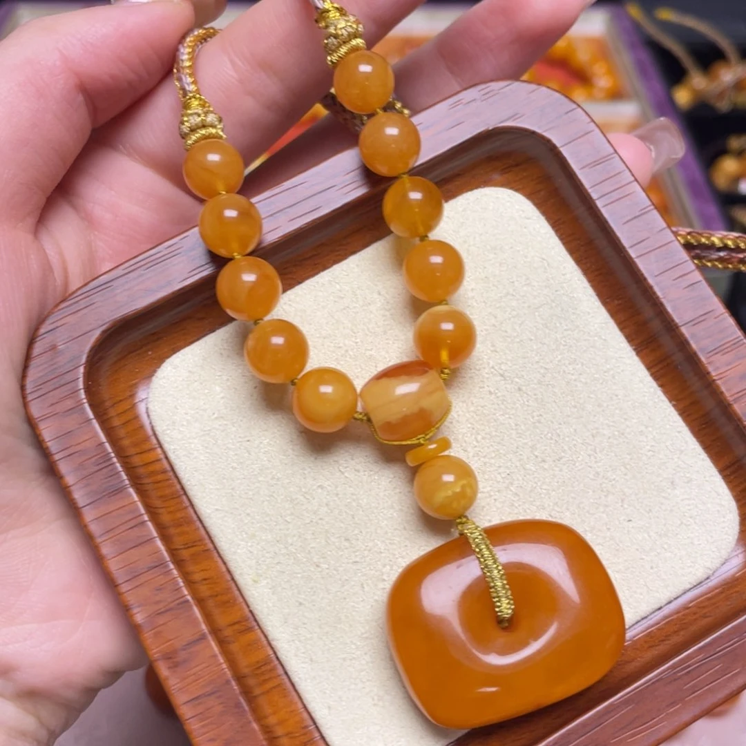 未镶嵌蜜蜡颈饰项链