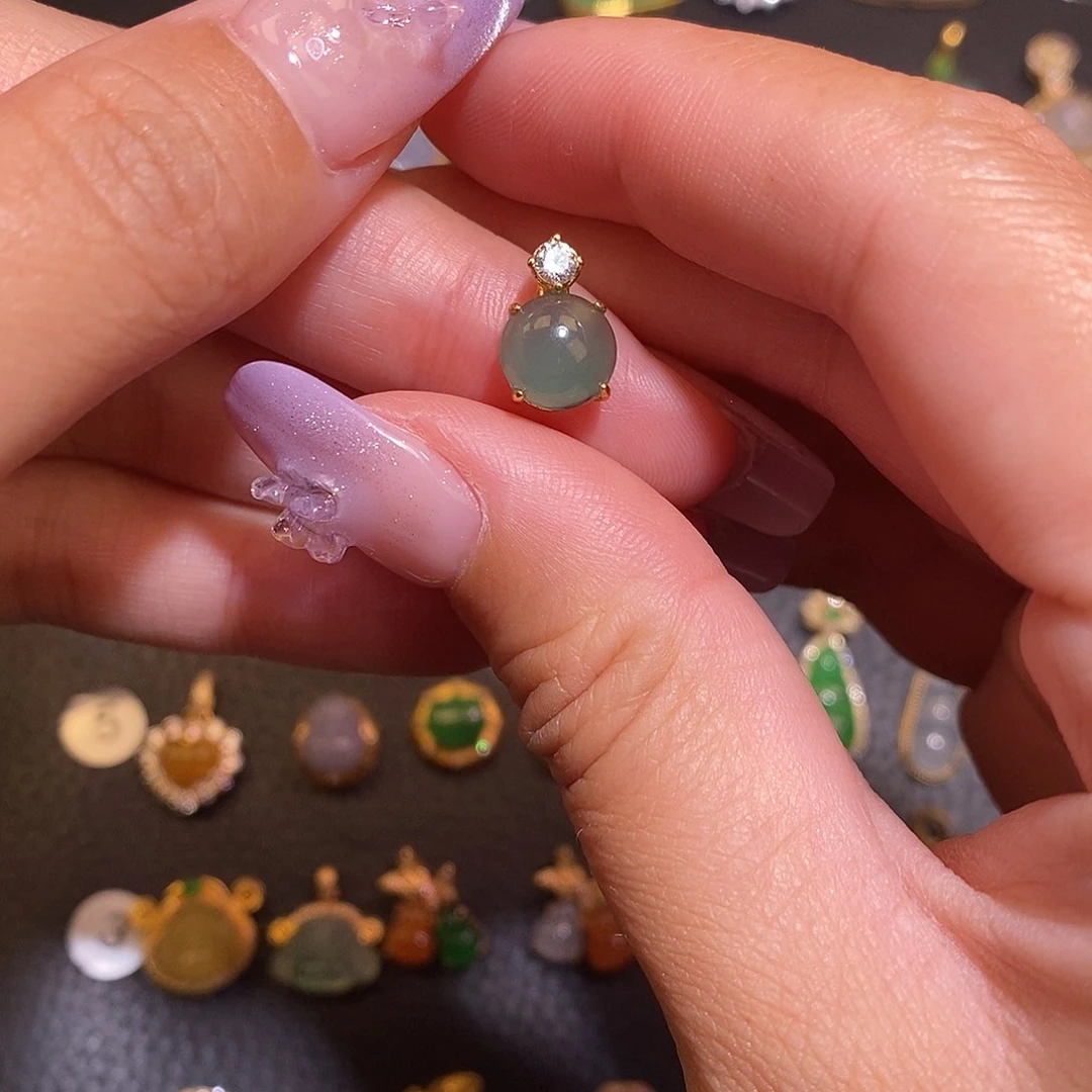 翡翠银S925镶嵌颈饰