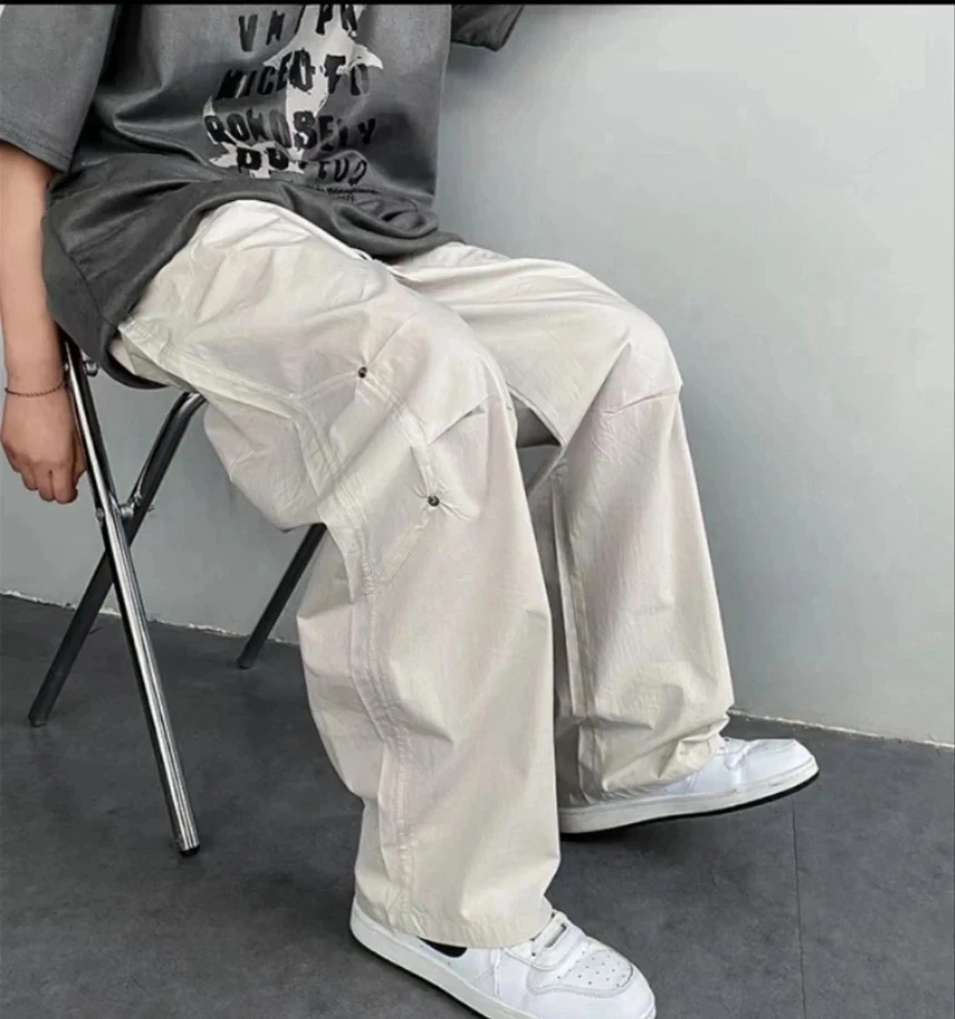 夏季新款休闲宽松弯刀裤薄款1111