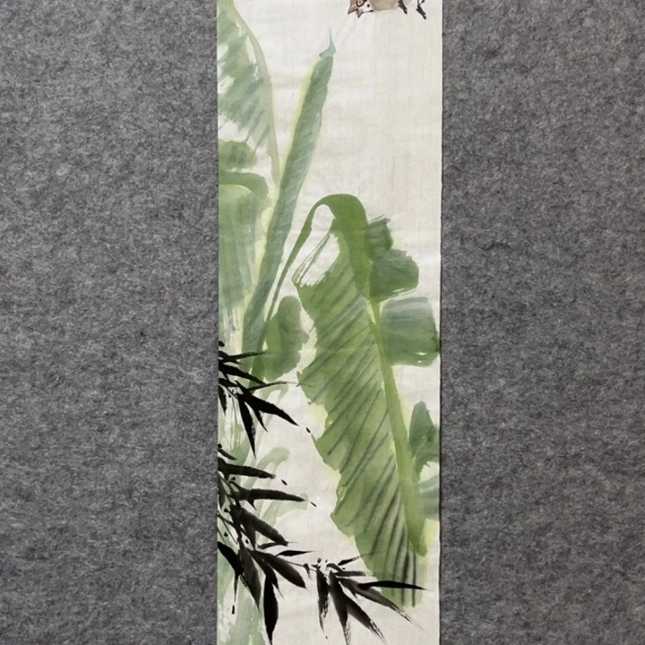 竖款大鱼书画艺术作品