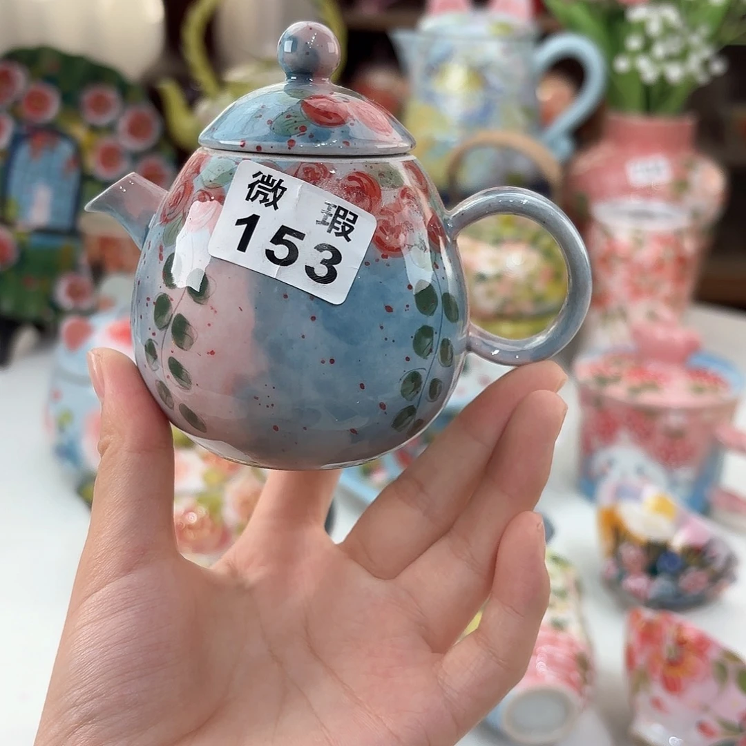 景德镇手绘高温釉下彩陶瓷茶具